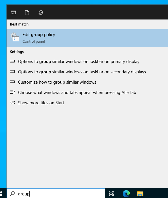 group policy search